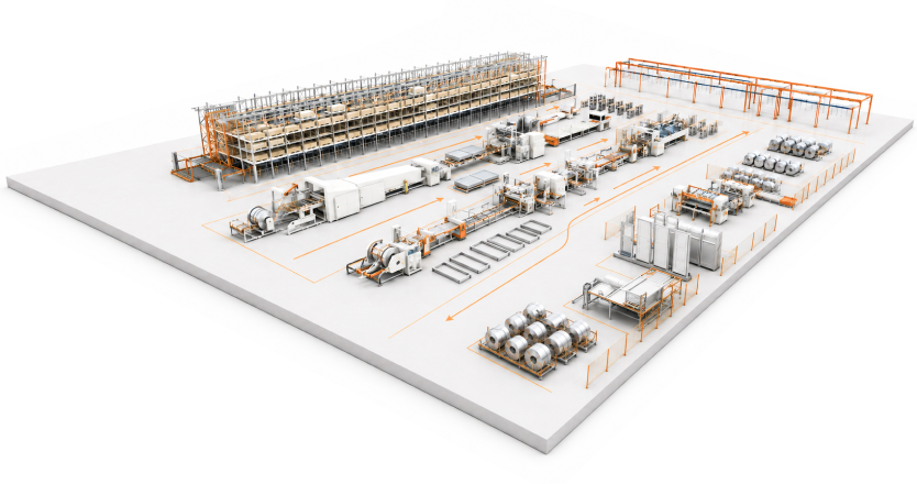 Integrated steel door factory production planning
